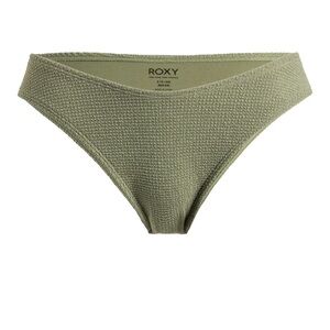 Roxy Essaouira Oil Green Textured High Leg Bikini Bottom L NWT Low Rise Beach